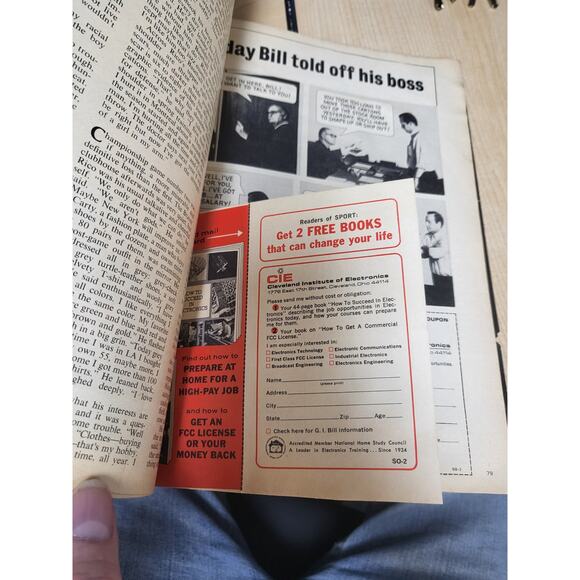 Sport Magazine (Feb 1970) Lew Alcindor/Kareem Abdul Jabbar Willis Reed Cover NBA - Picture 8 of 9